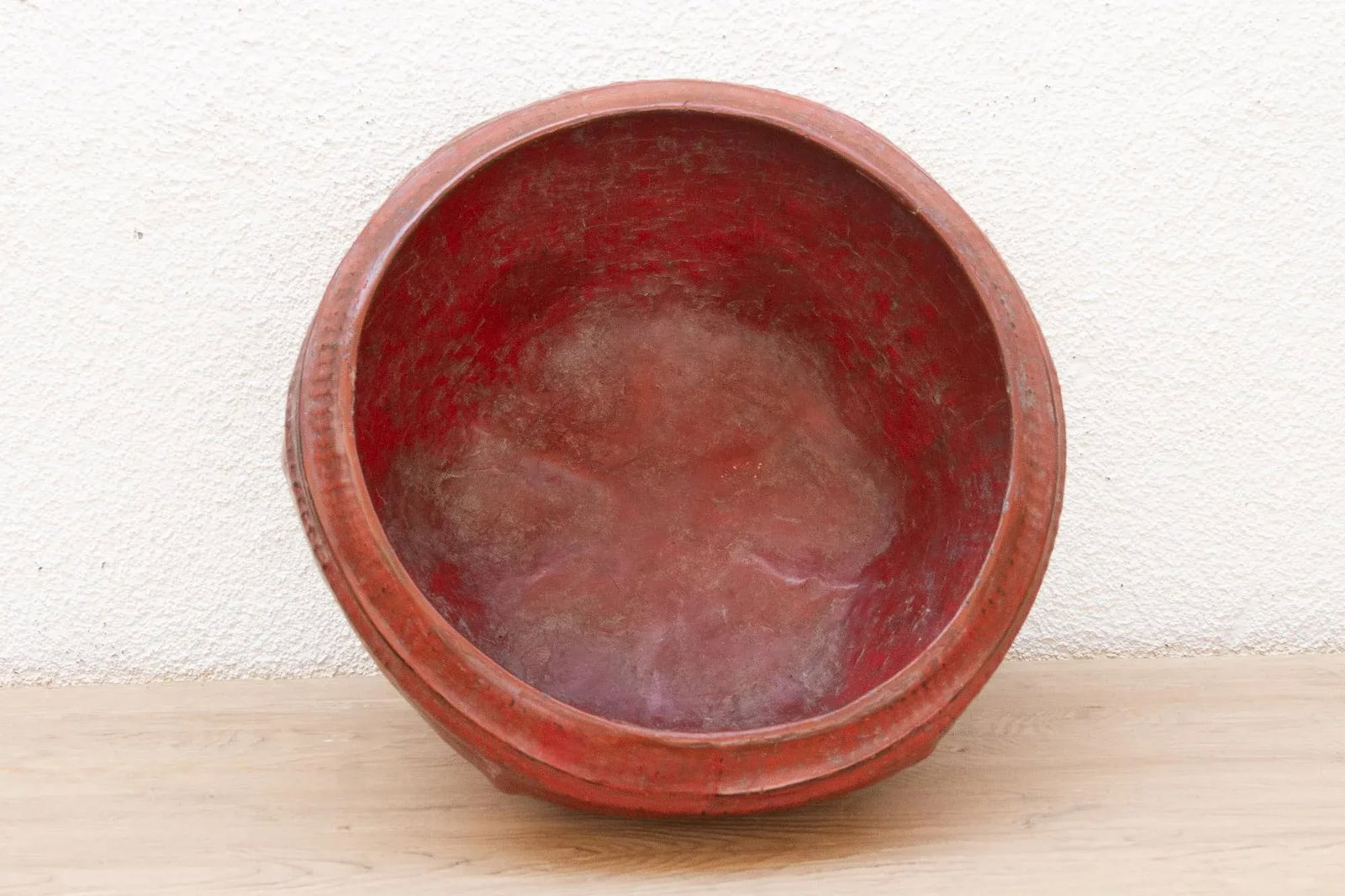 Large Antique Red Lacquered Burmese Basket - 7