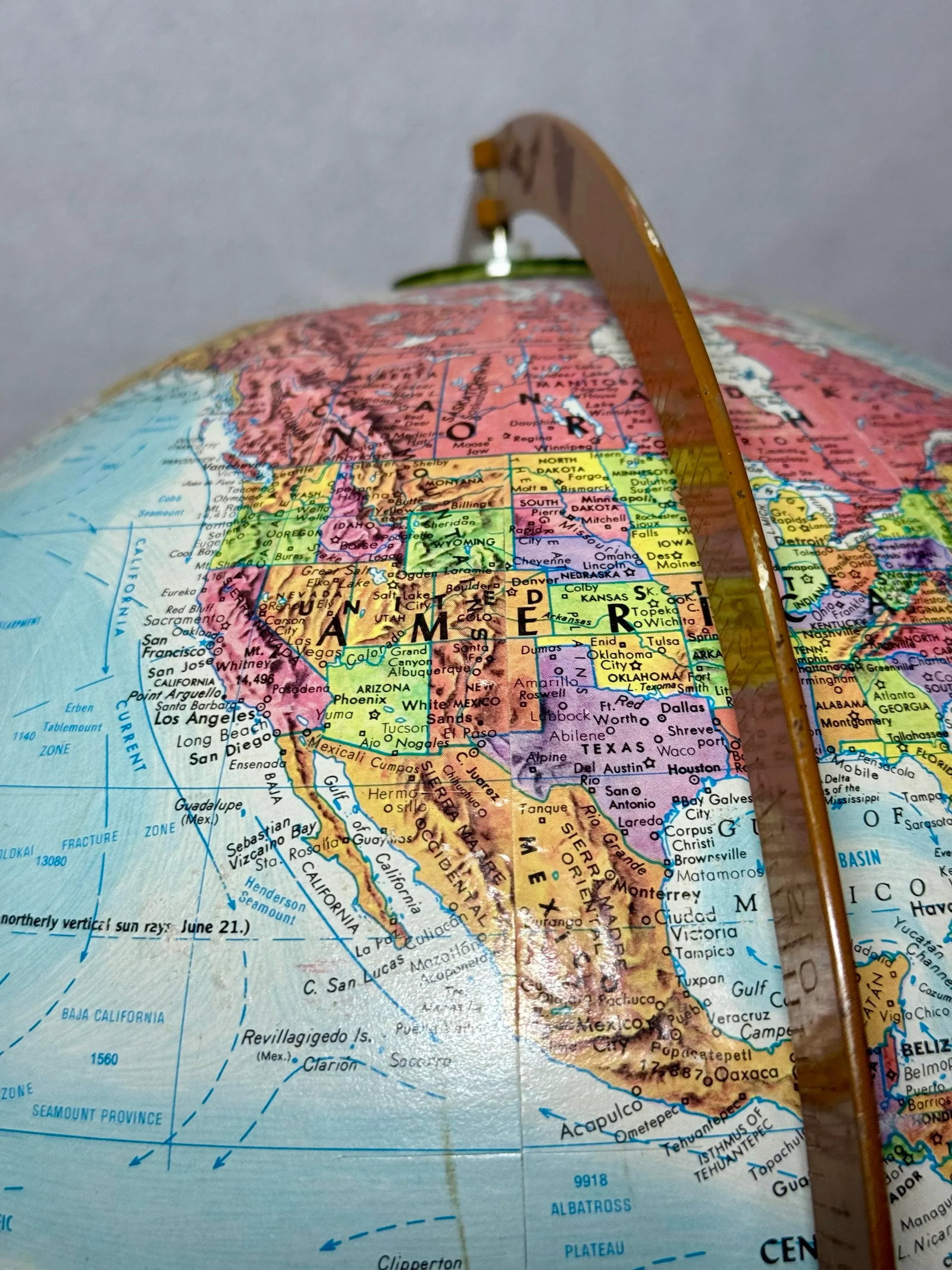 Vintage Replogle Globemaster 12-Inch World Globe With Wooden Floor Stand - 3