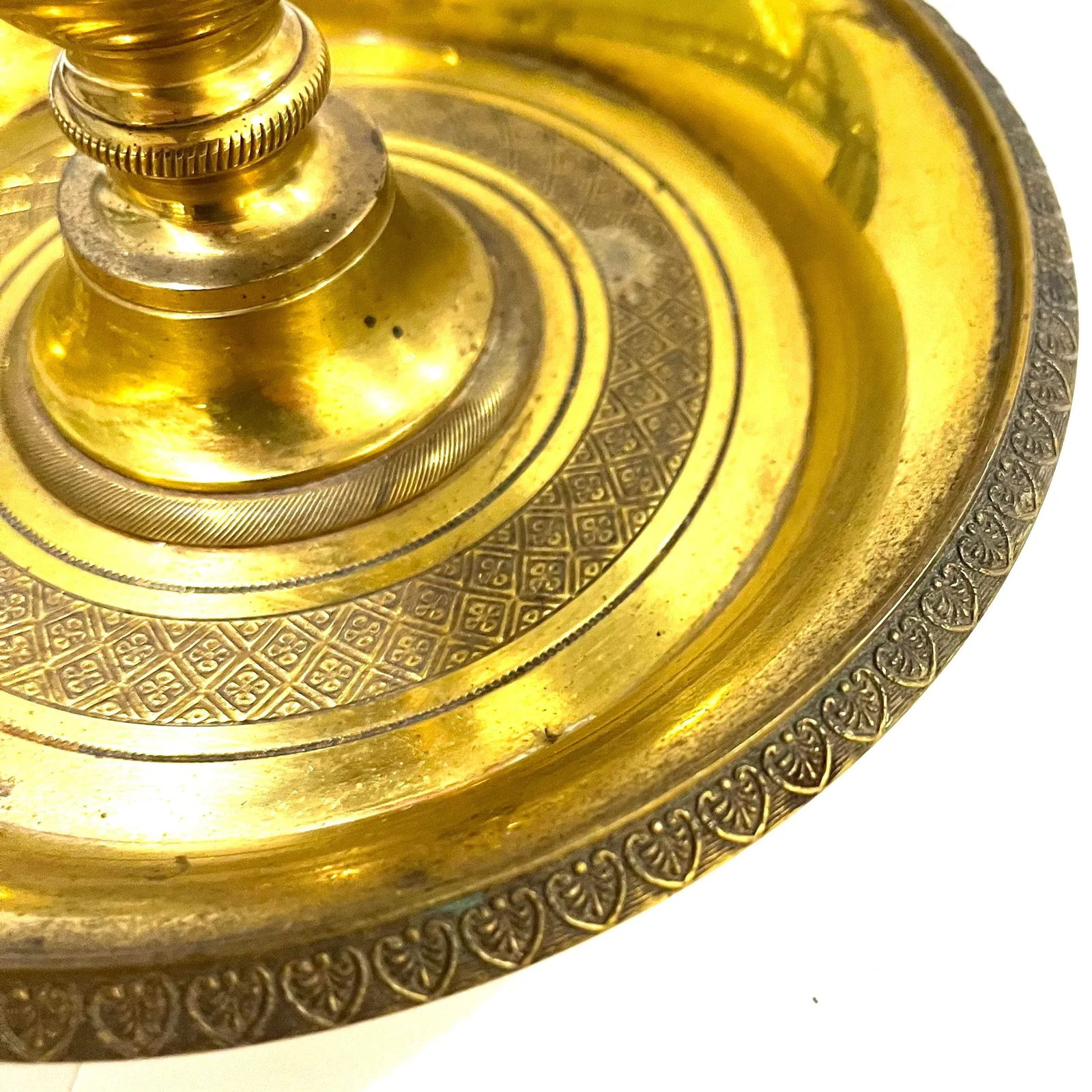 Vintage Gilt Brass Bouillotte Lamps - Pair - 6