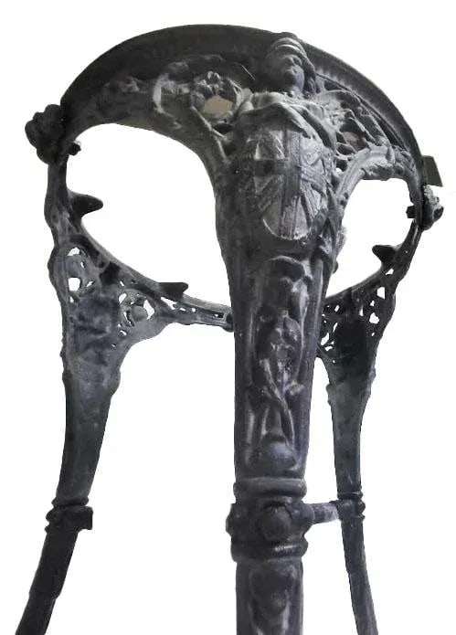 Signed French Iron Figural Table Base - 1920s or Earlier - 4