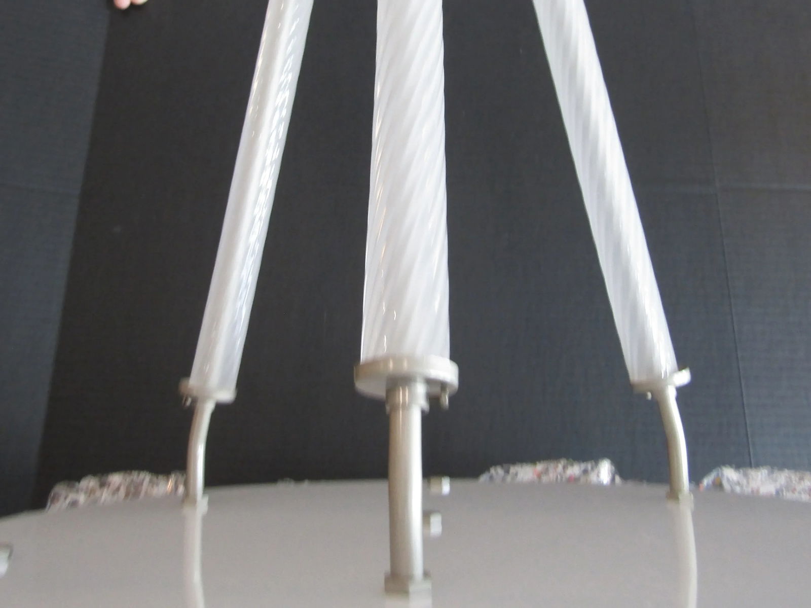 Large Vintage Italian Murano Glass Multi-Colored Murrine Leaf Chandelier - 4