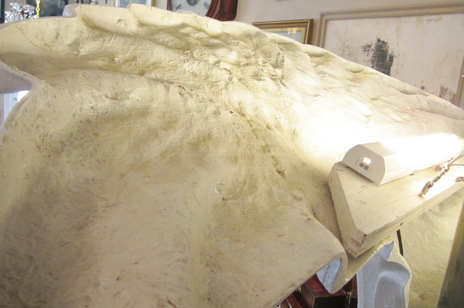 Original Vintage Serge Roche Style Palm Tree Wall Torchiere Floor Lamp C. 1970s - 12