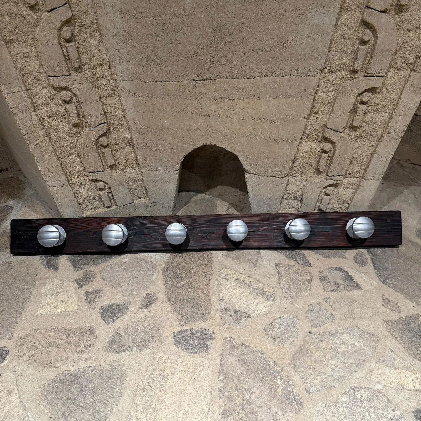 Set 7 Aluminum Coat Racks Hooks Europe Jean Prouve Era Mid Century - 2