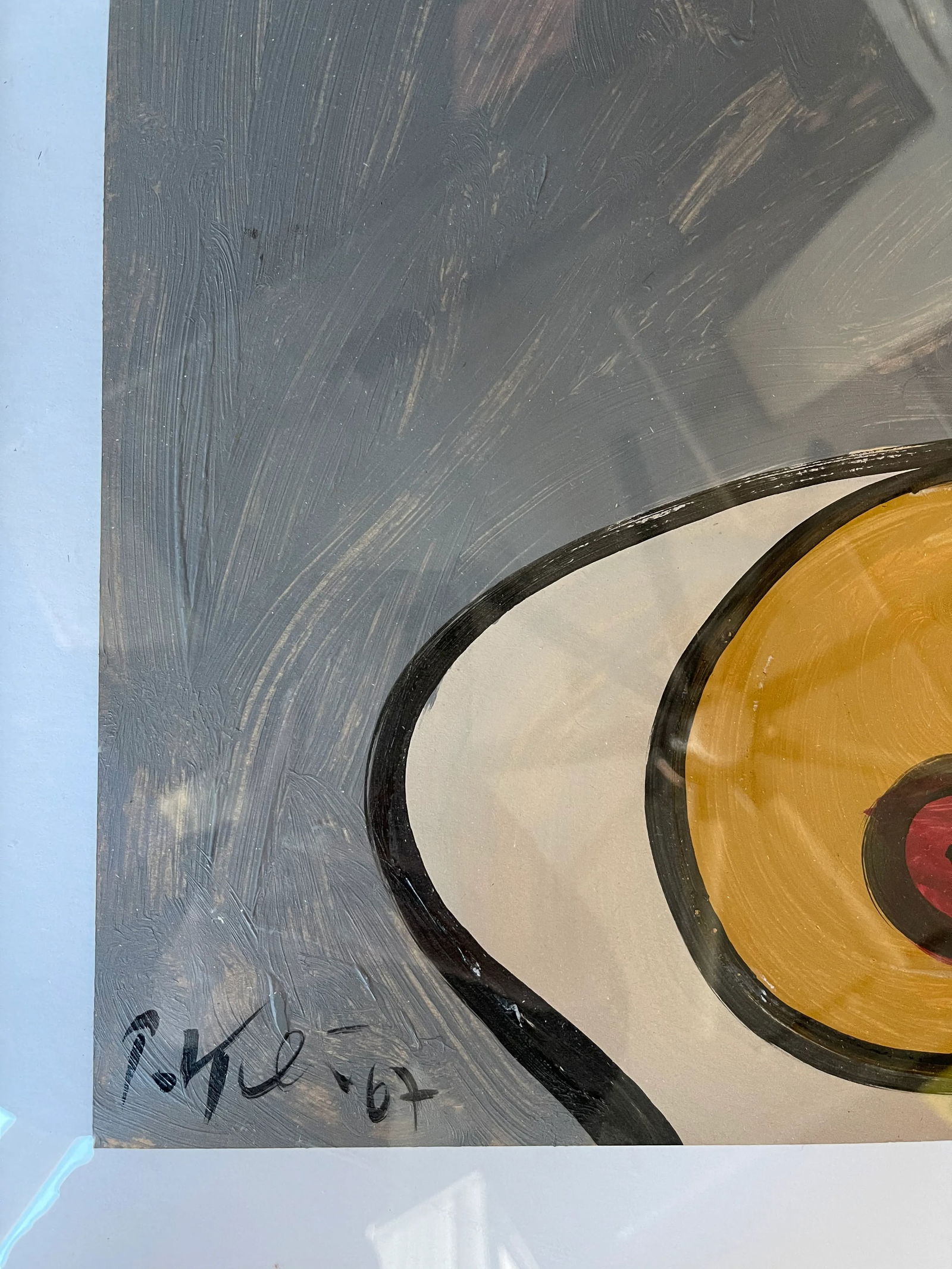 1960s Abstract Expressionist Acrylic Painting by Peter Keil, Framed - 2