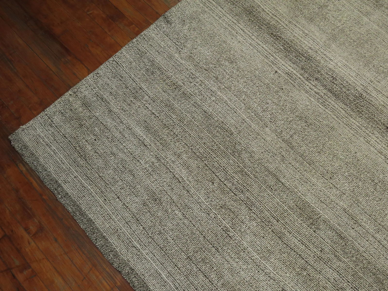 Large Gray Square Turkish Kilim, 10'9'' X 10'11'' - 2