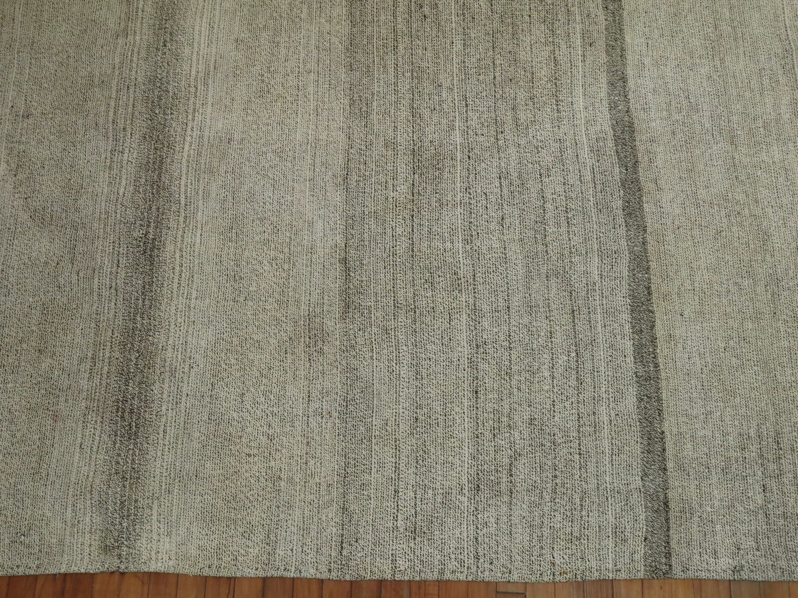 Large Gray Square Turkish Kilim, 10'9'' X 10'11'' - 5