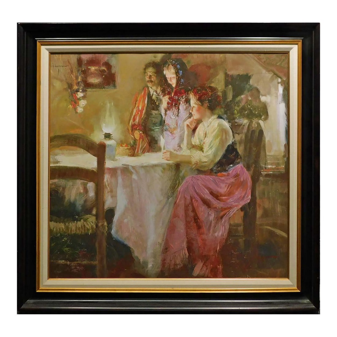 Pino "Mystical Light" Hand Signed & Embellished Custom Framed #14 Make an Offer: Mystical Light Hand-embellished limited edition giclee printed on canvas by Pino Hand signed and embellished by the artist Custom Frame Canvas Size: 42" x 44" Frame Size: 33" x 36" Art Condition :