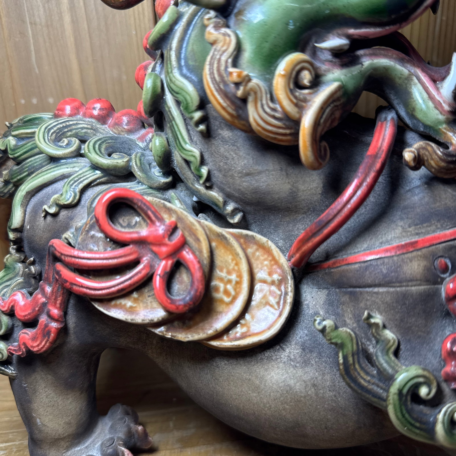 Antique Earthenware Pixiu Statues Gods and Protectors of Prosperity Pixiu Are From the Han Dynasty ( - 4