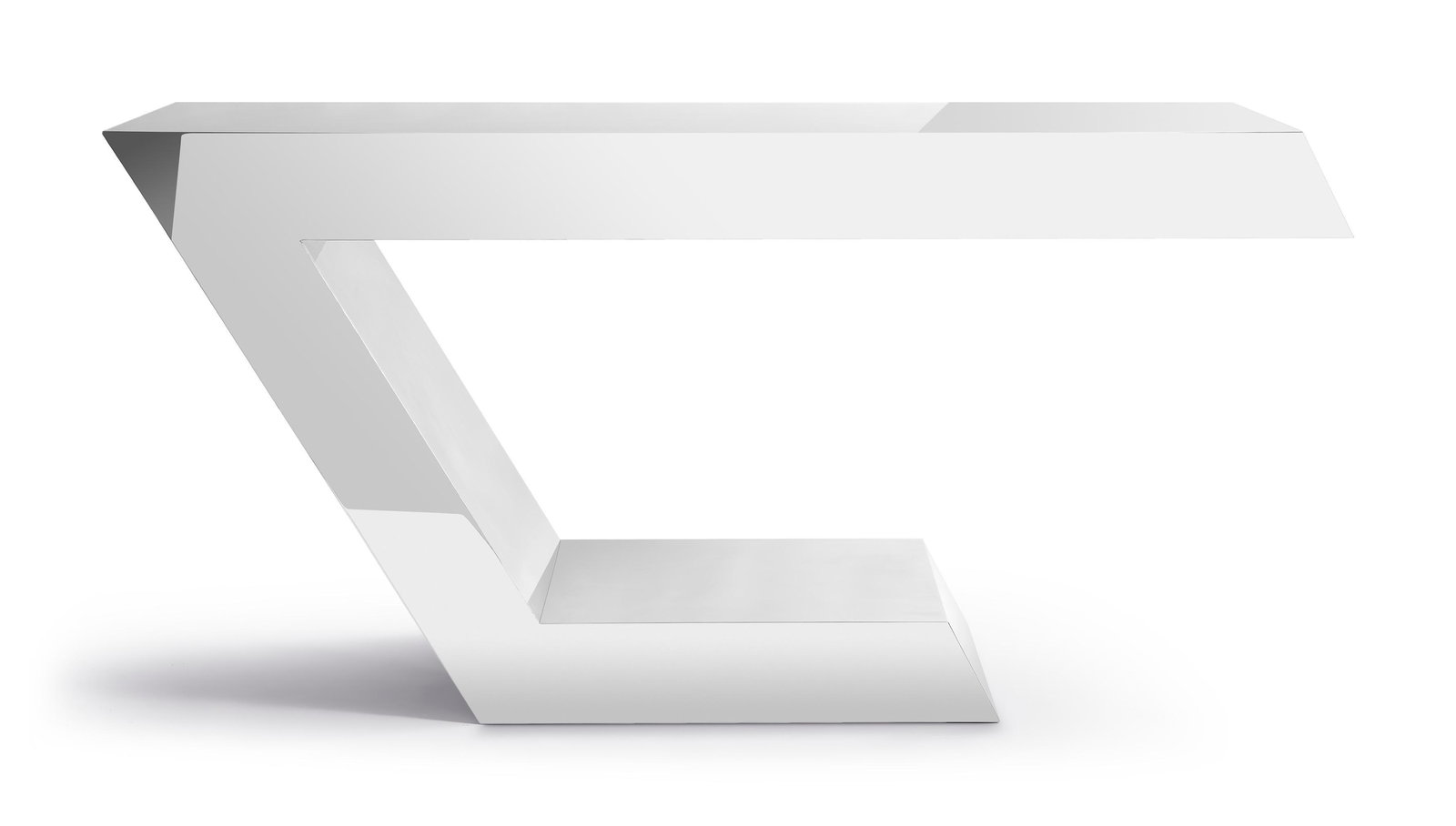 Modern Greg Sheres Style Polished Stainless Steel Console Table - 6