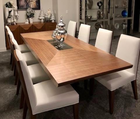 Modern Greg Sheres Style Walnut Extension Dining Table - 5