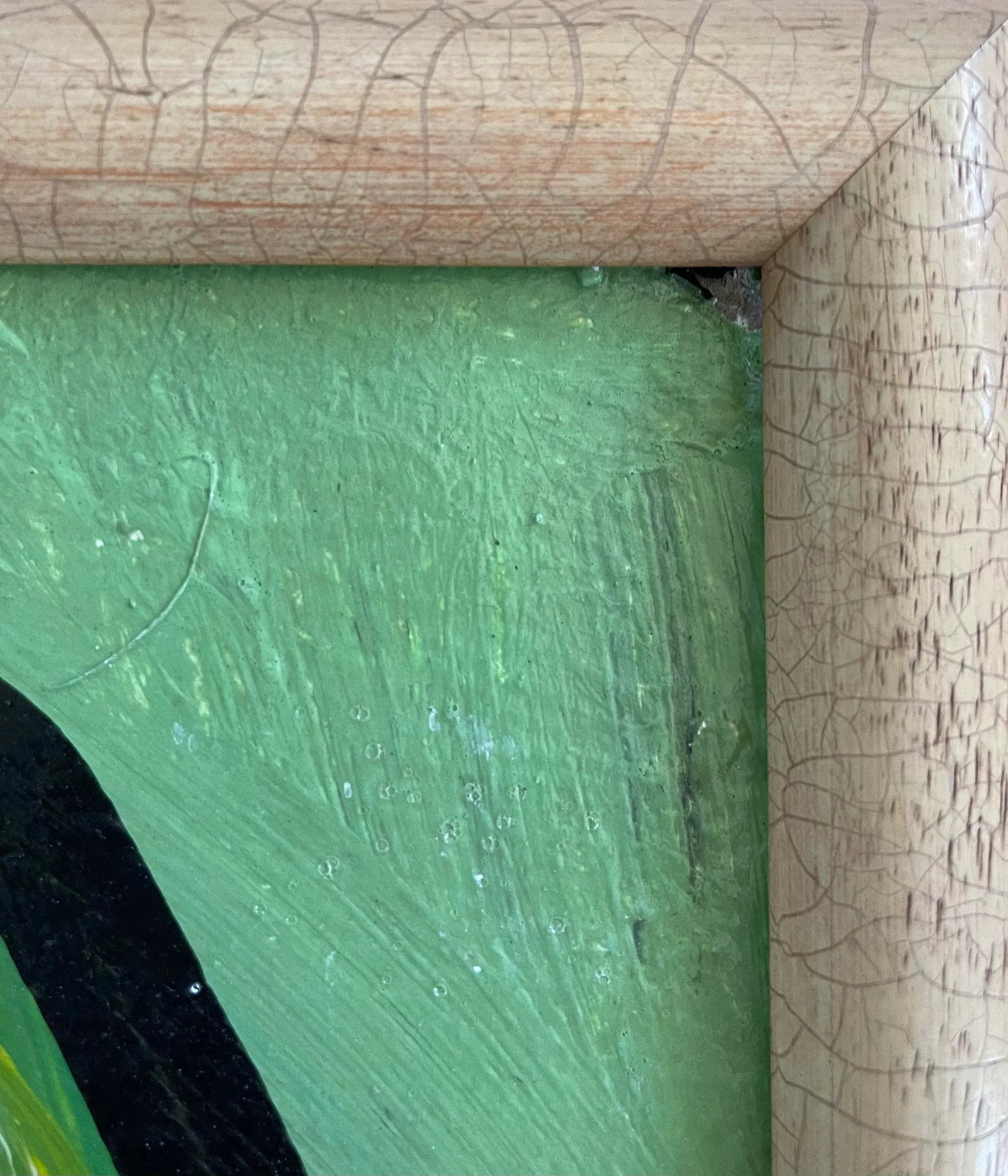 1970s "Dreaming Andy Warhol" Cubist Style Abstract Face Acrylic Painting by Peter Keil, Framed - 6