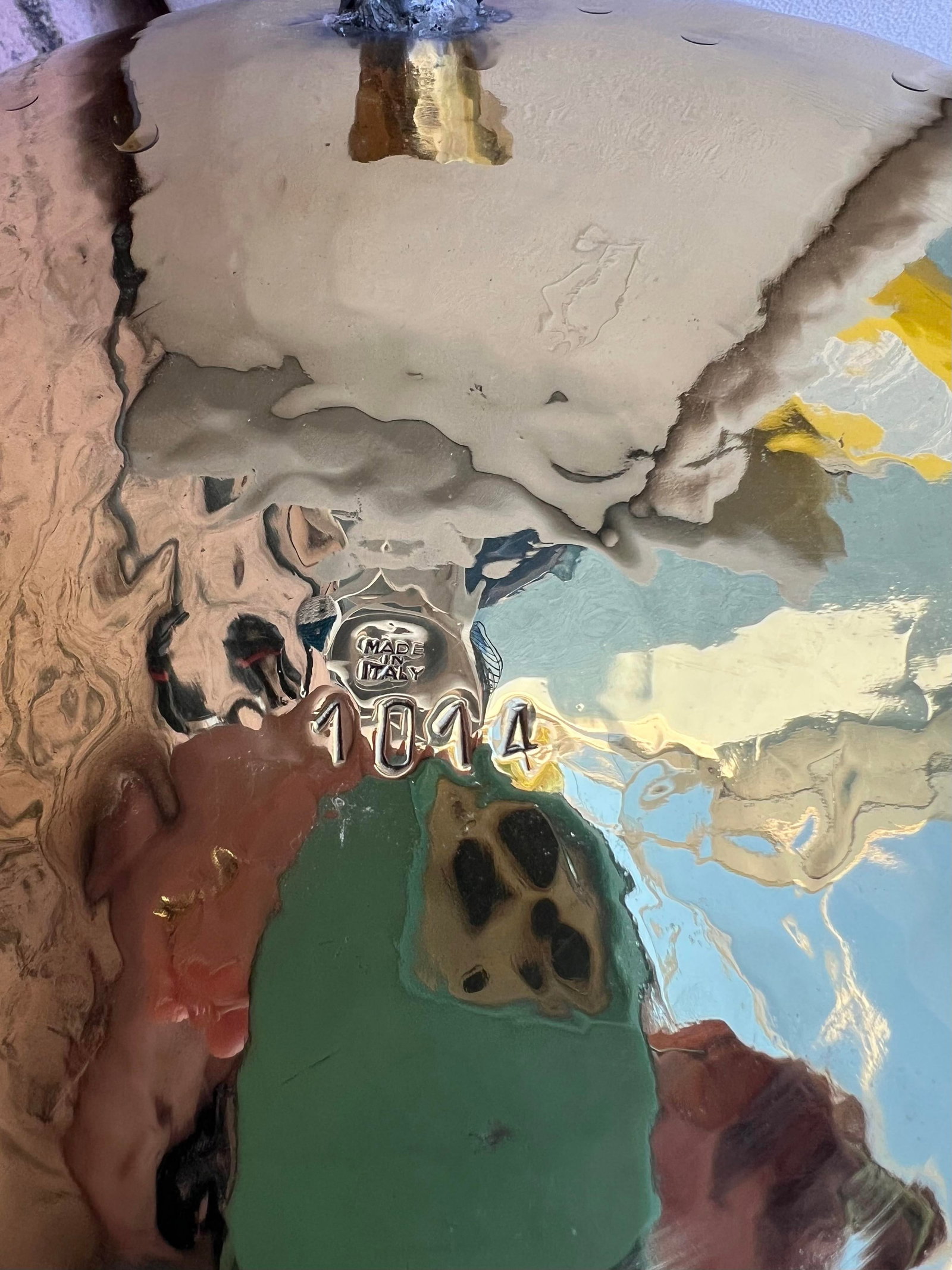 1950s Large Polished Brass Footed Planter From Itay - 11