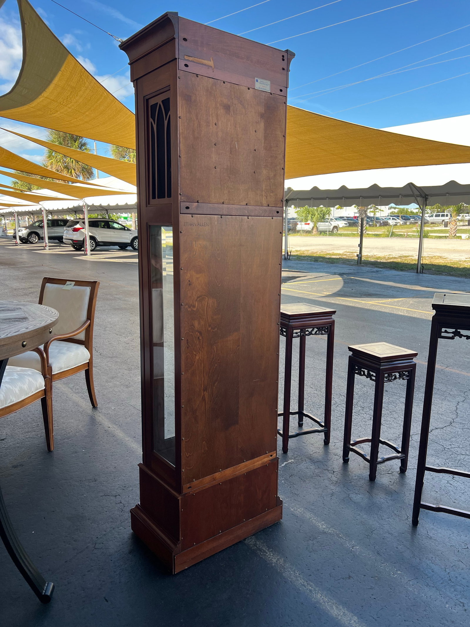 1970s Medallion Cherry Wood Grandfather /Floor Clock by Ethan Allen - 9