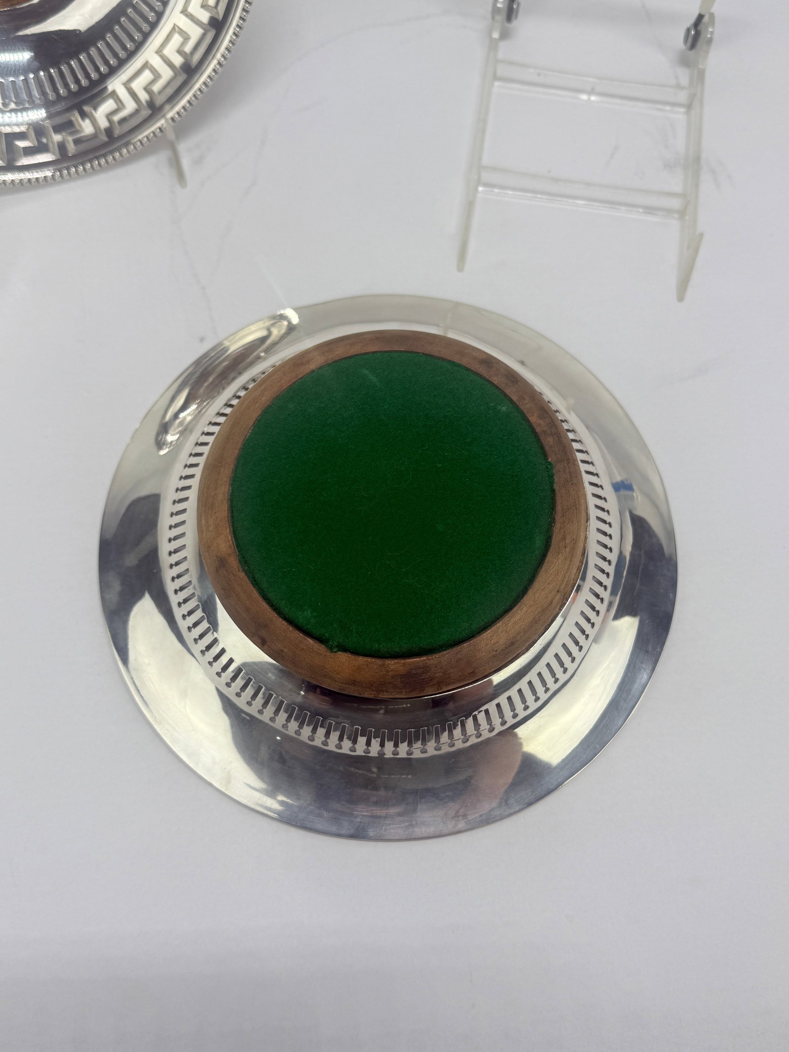 19th Century Old Sheffield Plate Regency Greek-Key Coasters - a Pair - 8