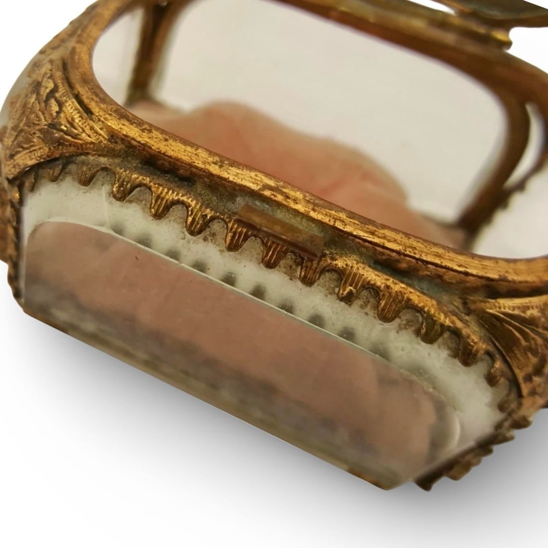 Antique Arc De Triomphe Antique French Beveled Glass Jewelry Box Souvenir Casket, Paris, C. 1900 - 7