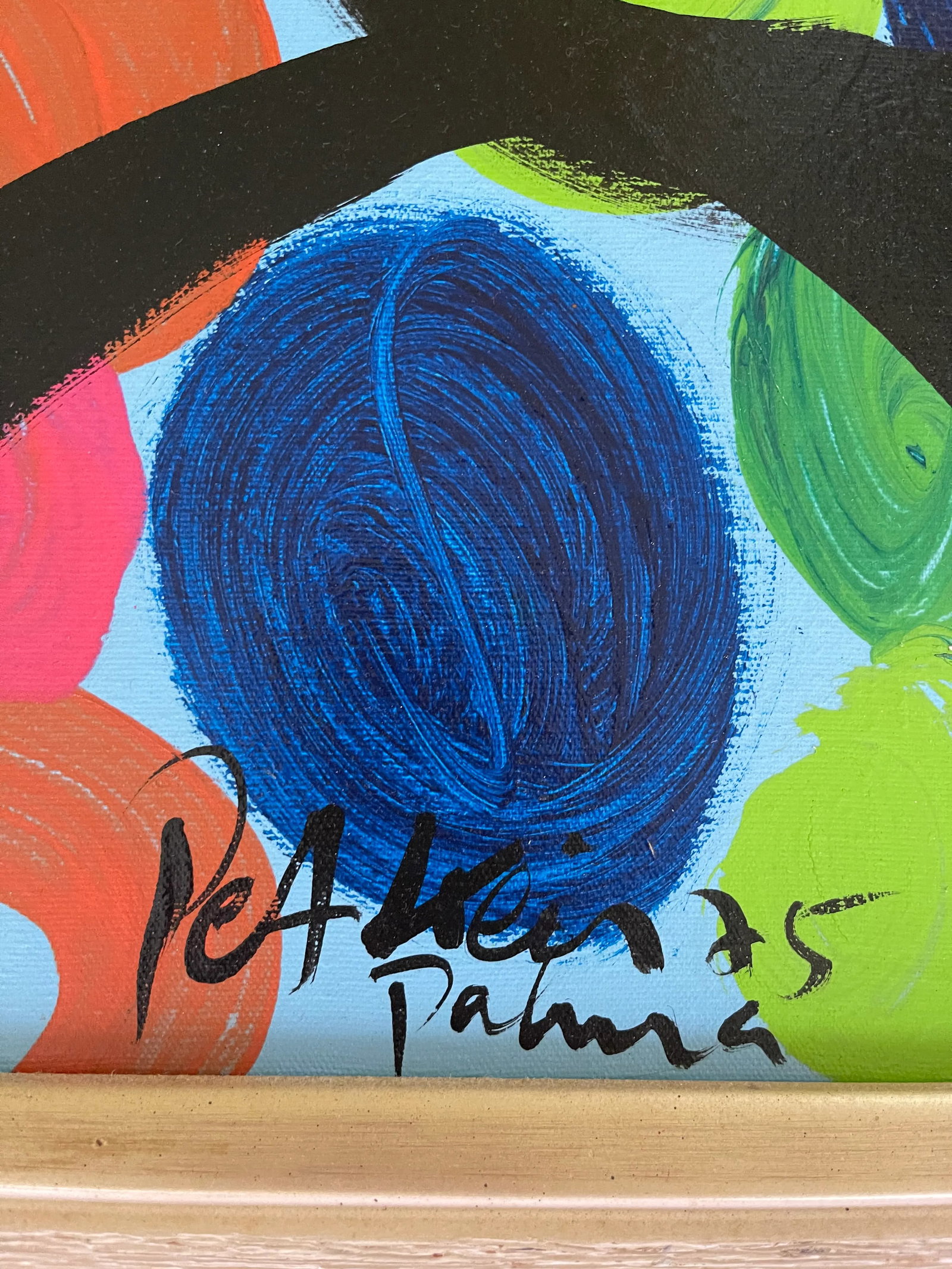 1970s "Omage to My Friend Pablo Picasso" Abstract Acrylic Painting by Peter Keil, Framed - 3