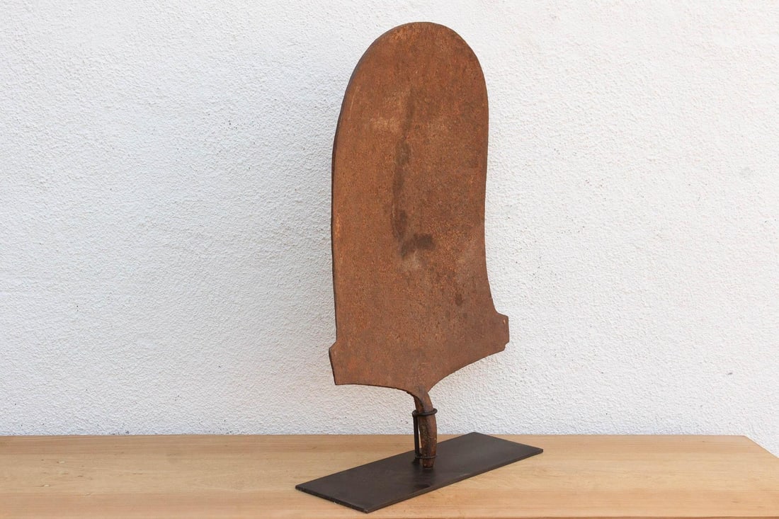 Antique African Iron Spade Currency on Custom Stand - 4