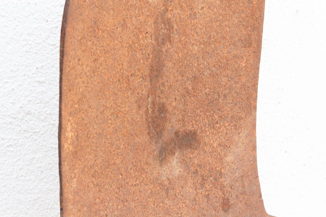 Antique African Iron Spade Currency on Custom Stand - 6