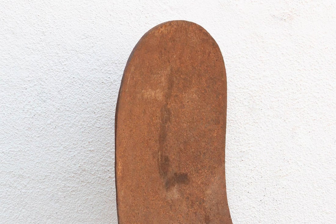 Antique African Iron Spade Currency on Custom Stand - 7