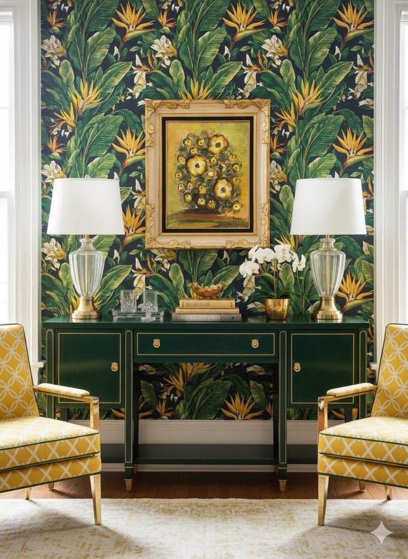 Monumental Mid-Century Impasto Floral Painting in Original Solid Carved Wood Hollywood Regency Frame - 2