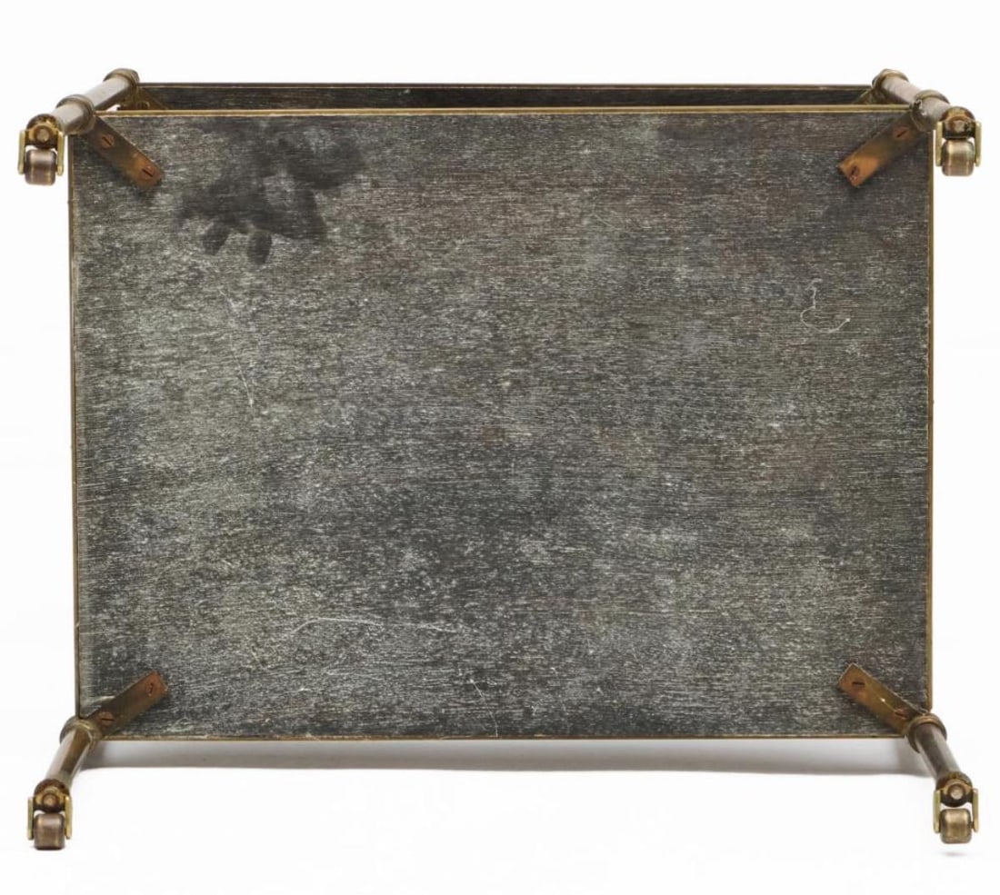 1930s Brass and Rosewood Two Tier French Side Table in the Manner of Billy Baldwin and Jansen - 7