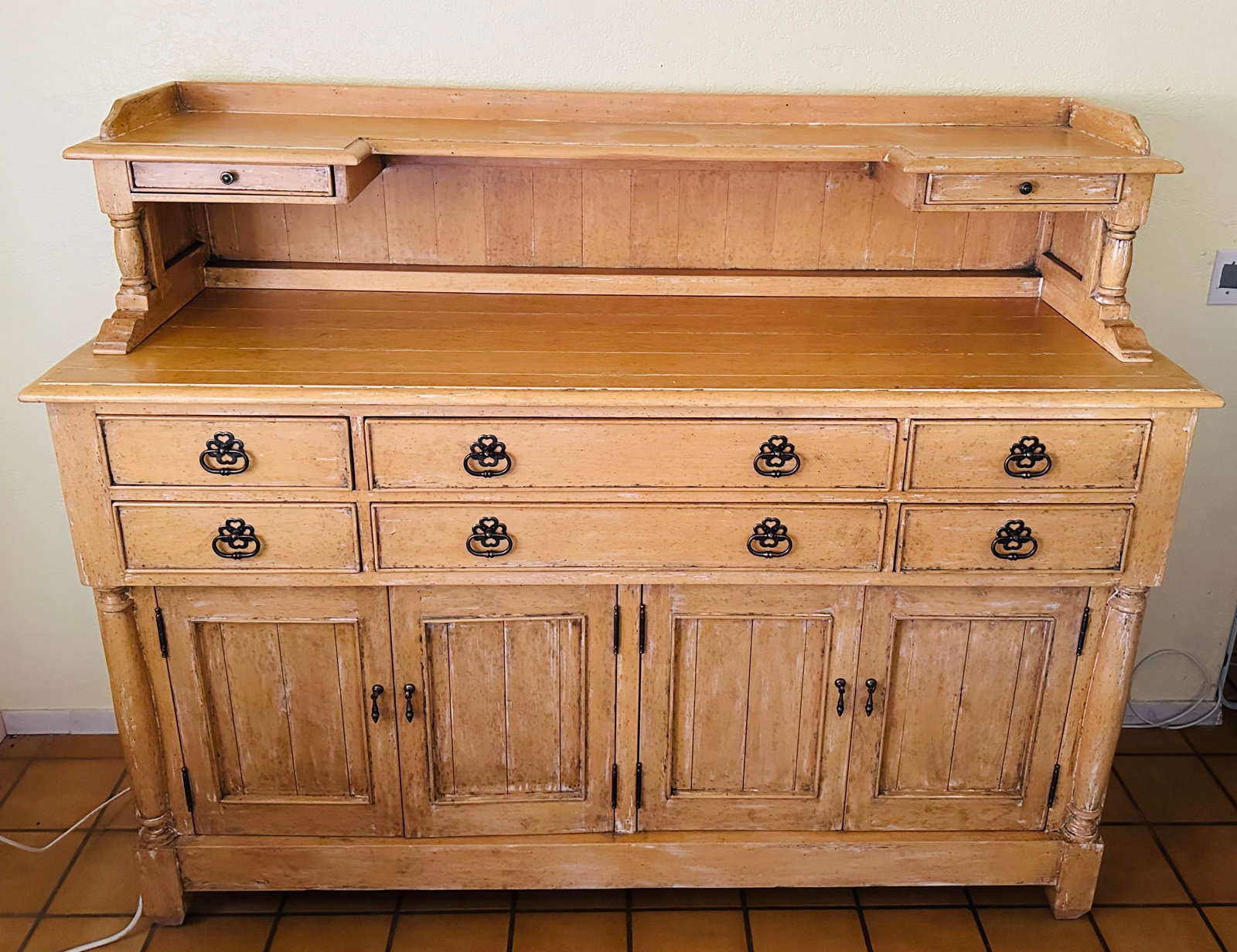 Rustic European Bausman & Co. Bench-Made Buffet W/Removable Top Shelf - 9