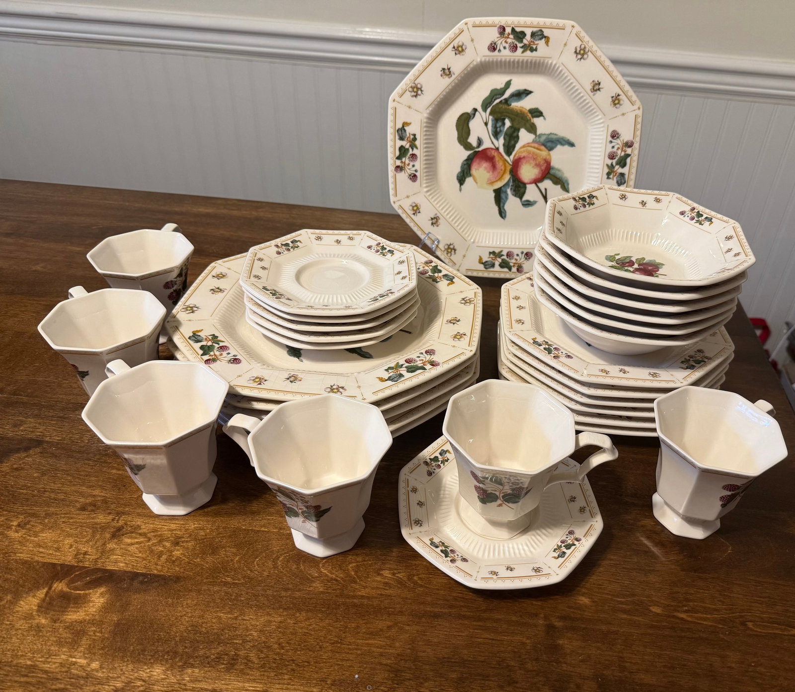 1980s Nikko Classic Collection "Orchard" Dinnerware - 5
