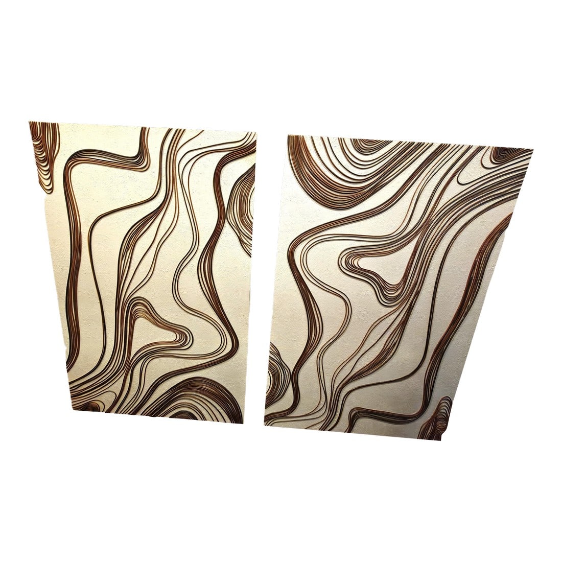 Palecek Aria Wall Art: White textured hardwood panel featuring inlaid rattan strips. Rattan is a natural material and may vary in size and color. Wall decor hangs both vertically and horizontally. Dimensions Width 60"