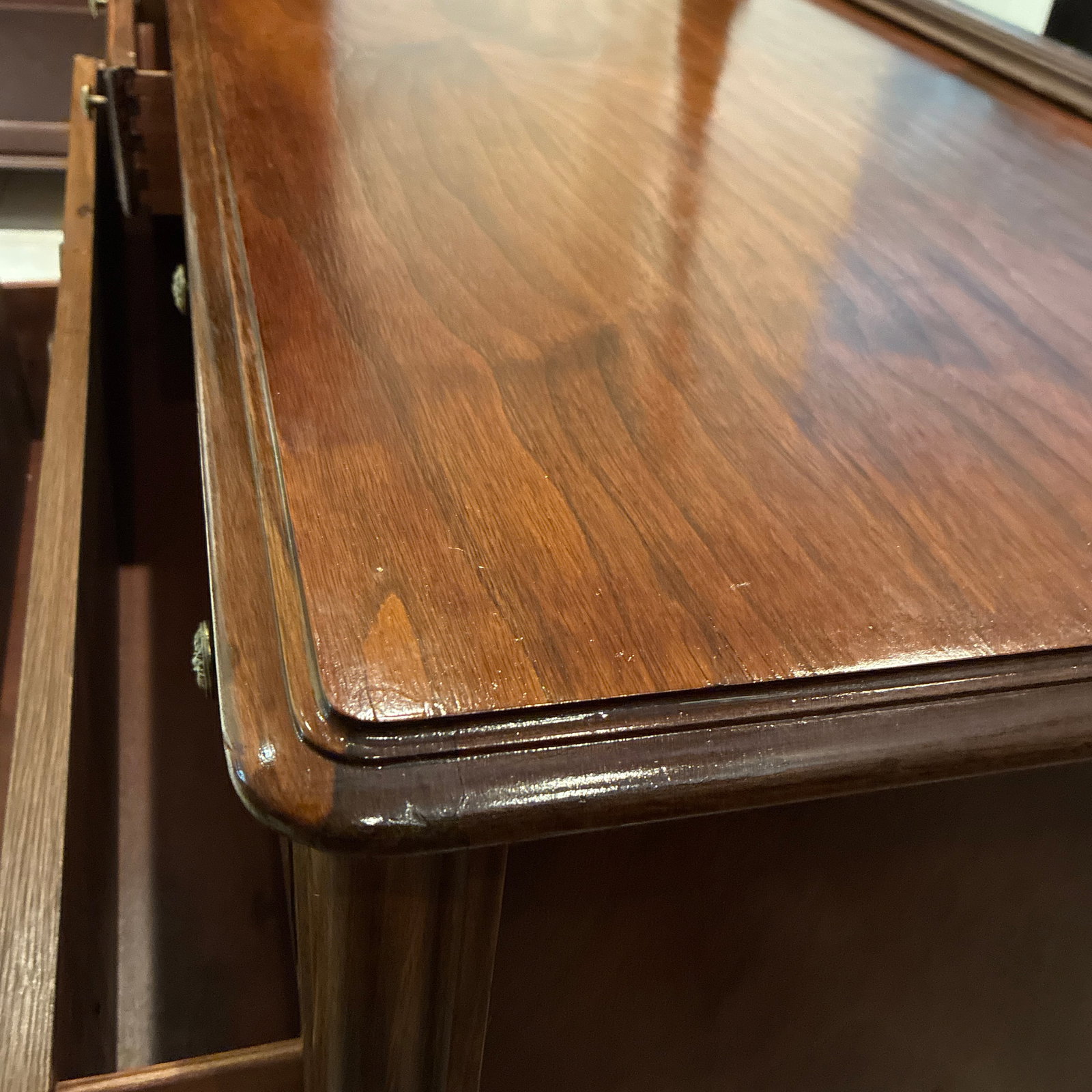 Early 20th Century Mahogany Dresser With Mirror - 12