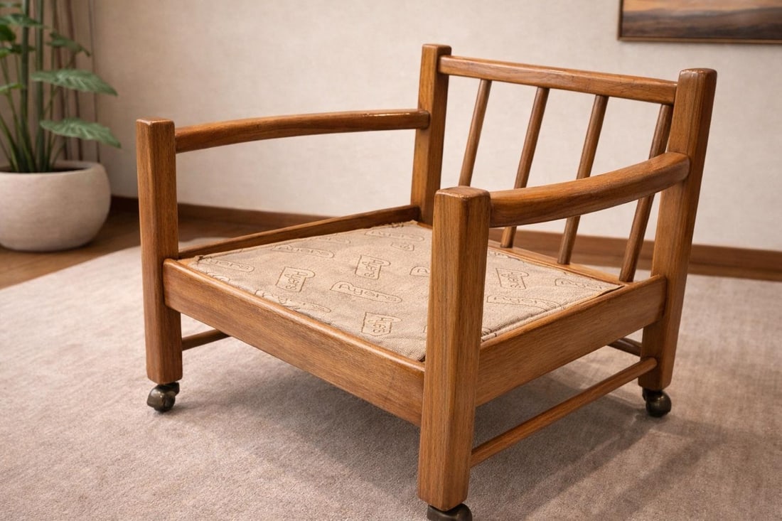 1950s Set of Four Mid-Century Modern Lounge Chairs With Original Casters - 7