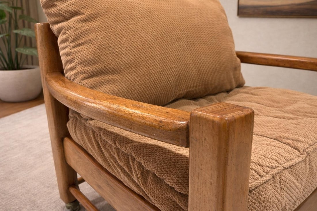 1950s Set of Four Mid-Century Modern Lounge Chairs With Original Casters - 8