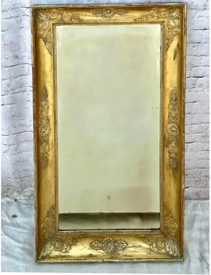 French Empire Giltwood and Gesso Overmantel Mirror - 2