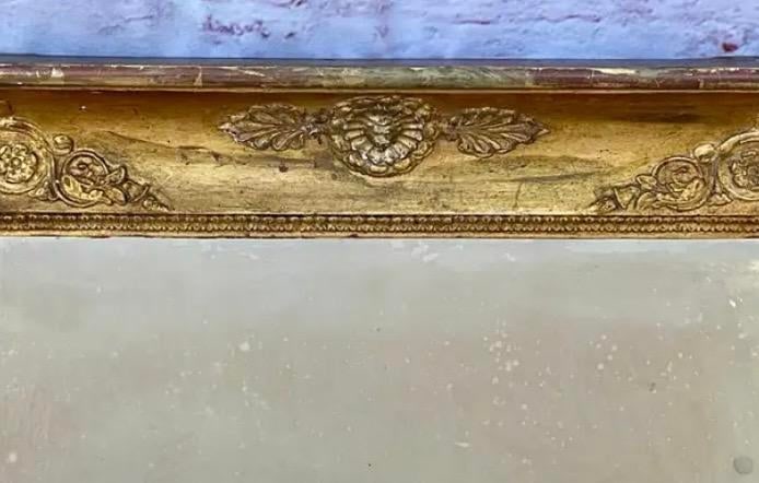 French Empire Giltwood and Gesso Overmantel Mirror - 7
