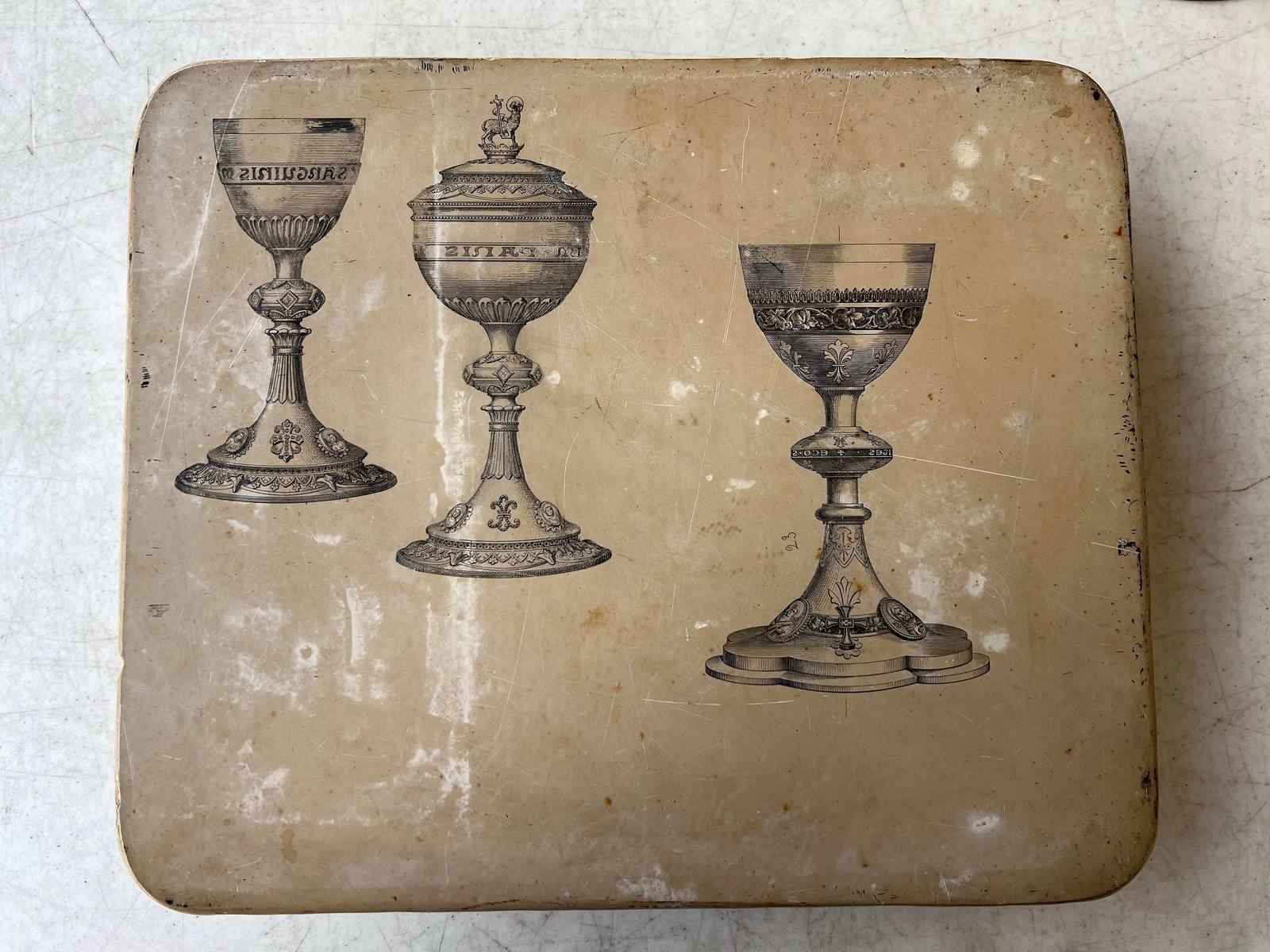 Vintage Stone With Antique Chalices Print - 3