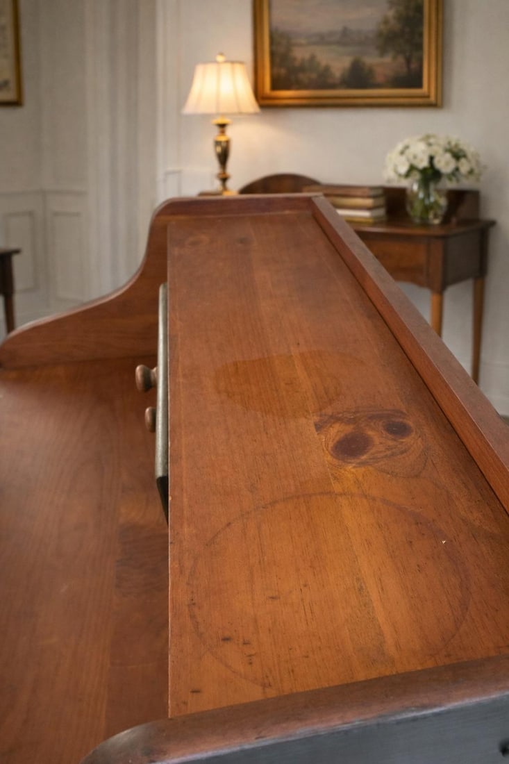 Early 20th Century Yield House Writing Desk With Original Woven-Seat Chair - 11