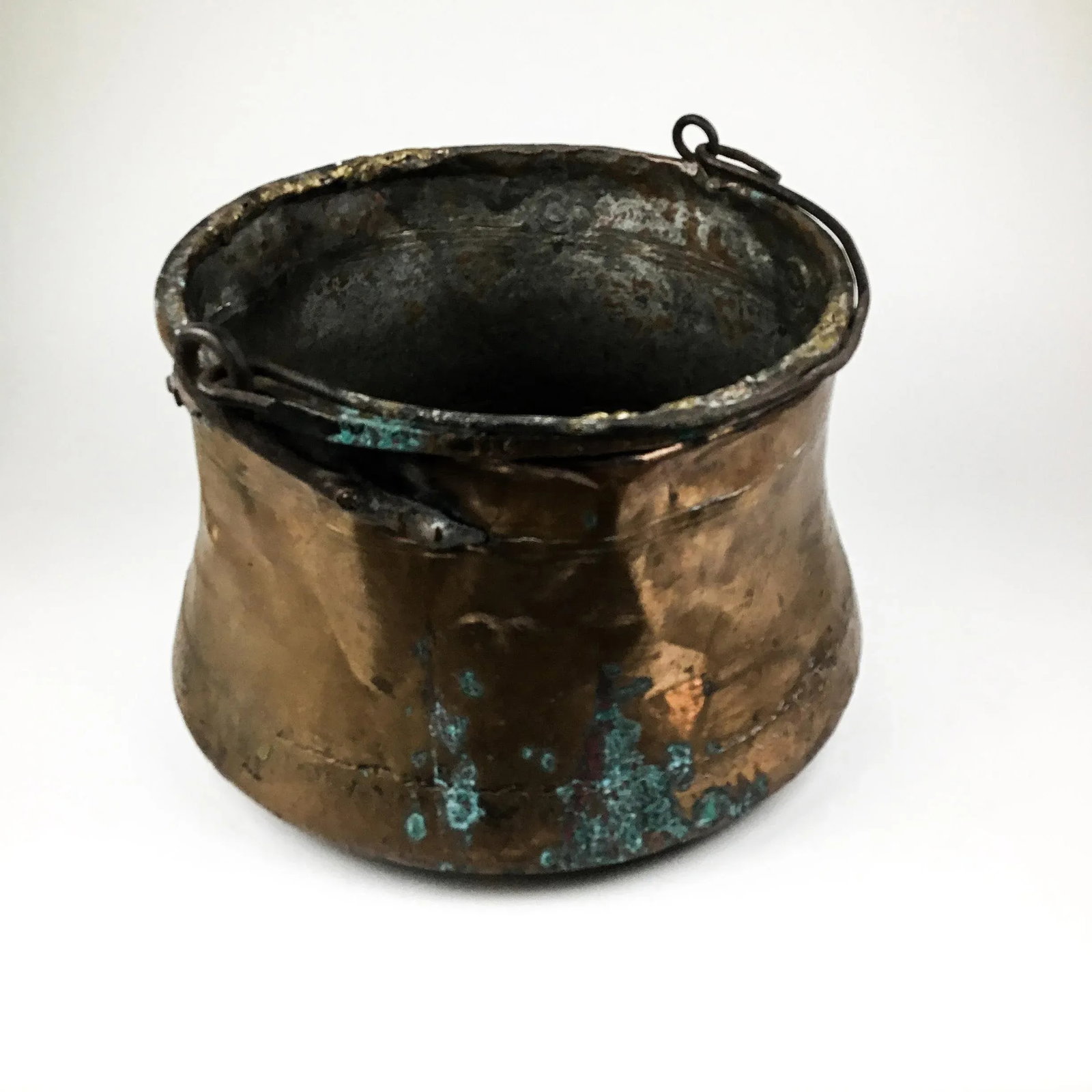 Antique French Copper & Brass Kettle or Chimney Pot - 4