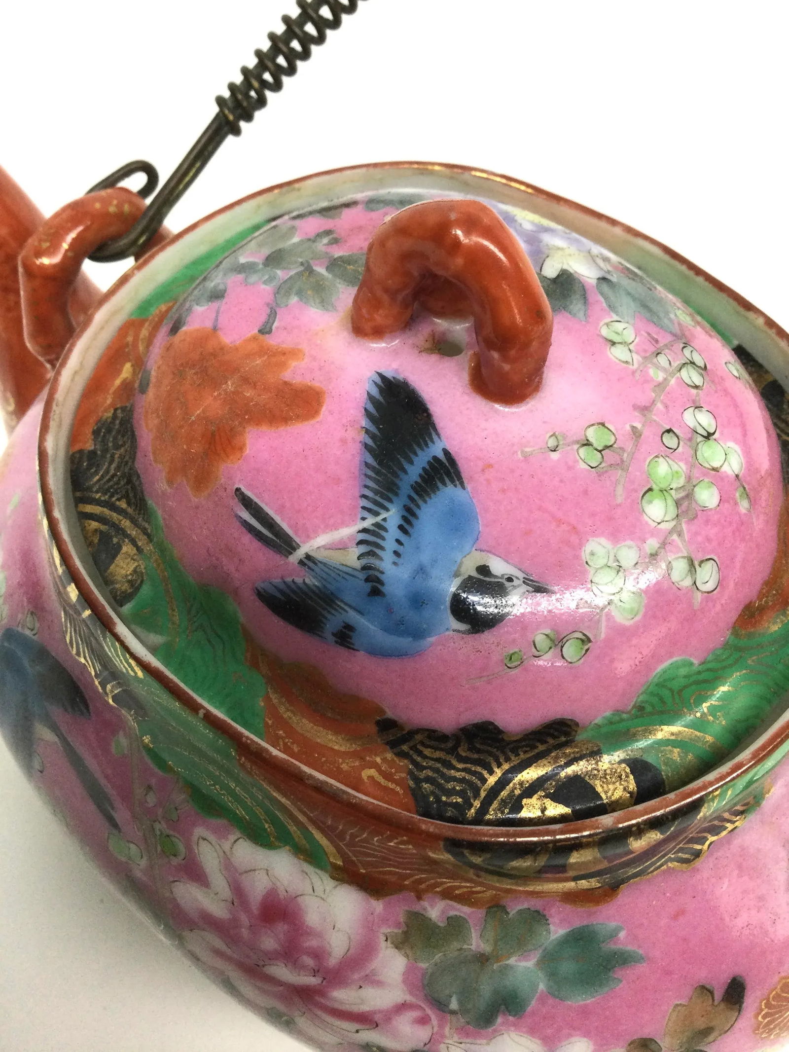 Antique Chinese Porcelain Tea Pot - 7