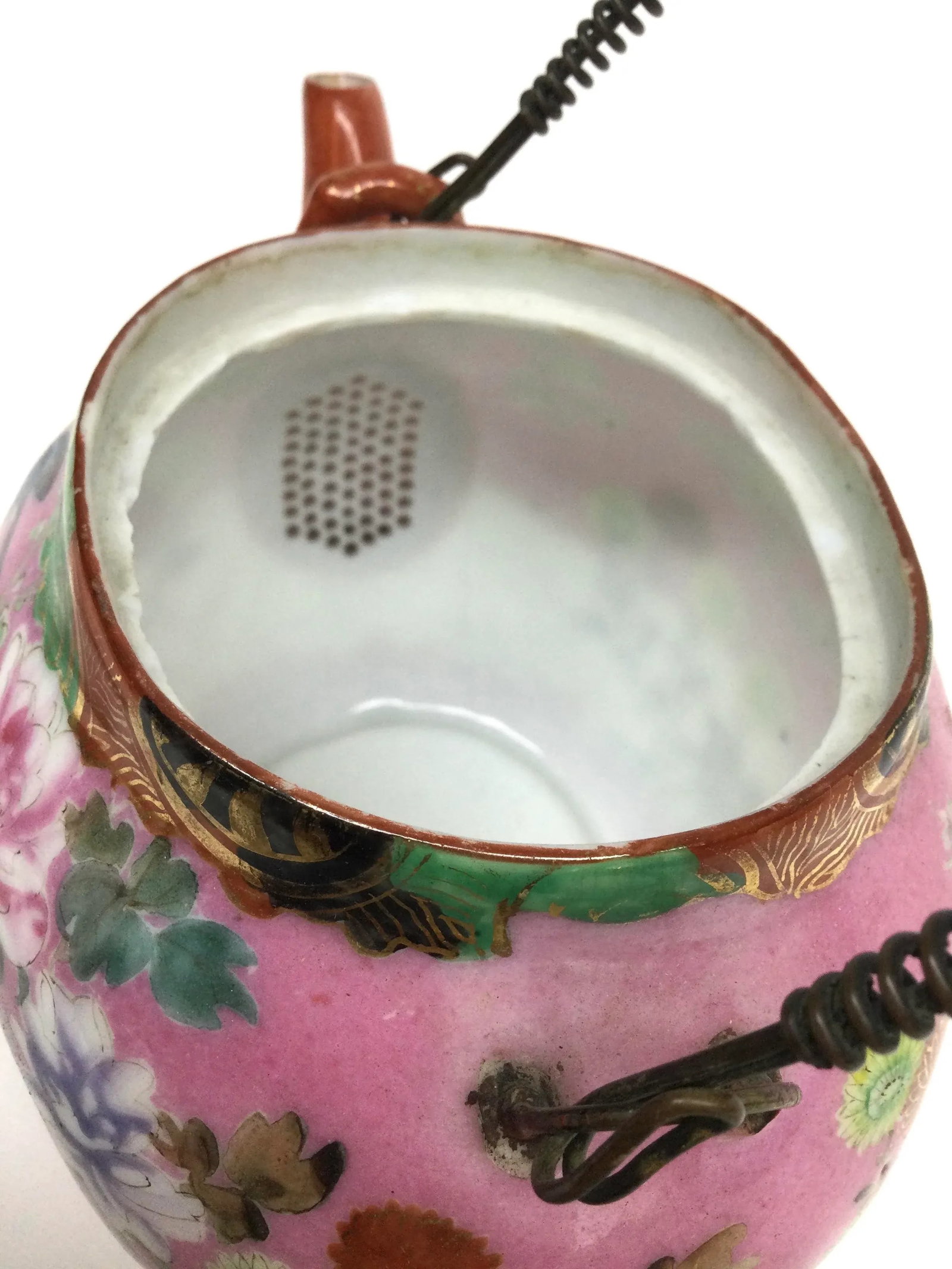 Antique Chinese Porcelain Tea Pot - 8