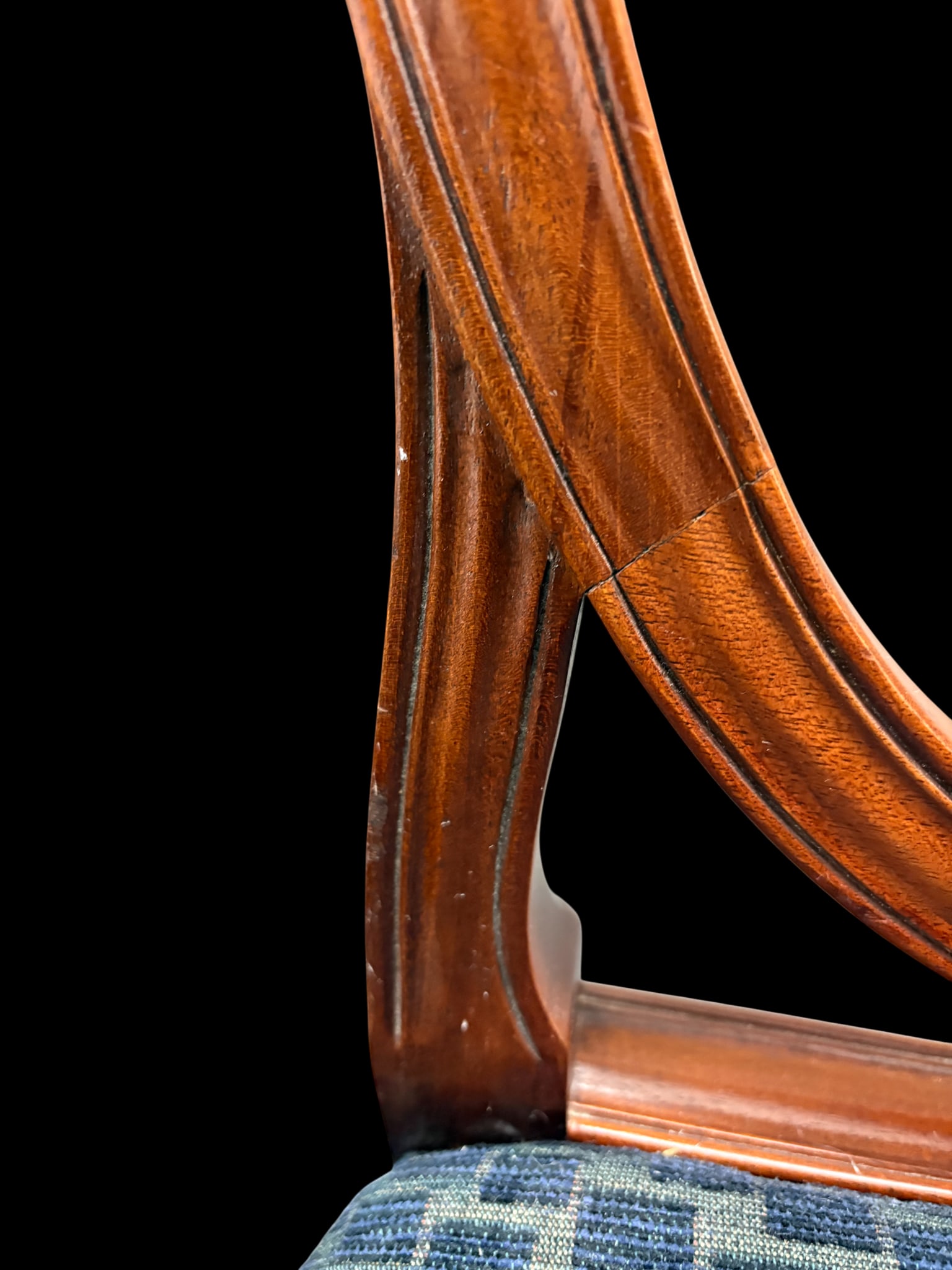 Late 20th Century Baker Furniture Historic Charleston Federal Style Carved Mahogany Shield Back Dini - 12