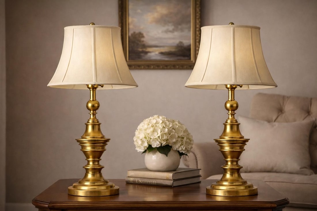Vintage Solid Brass Table Lamps by Stiffel - a Pair - 2