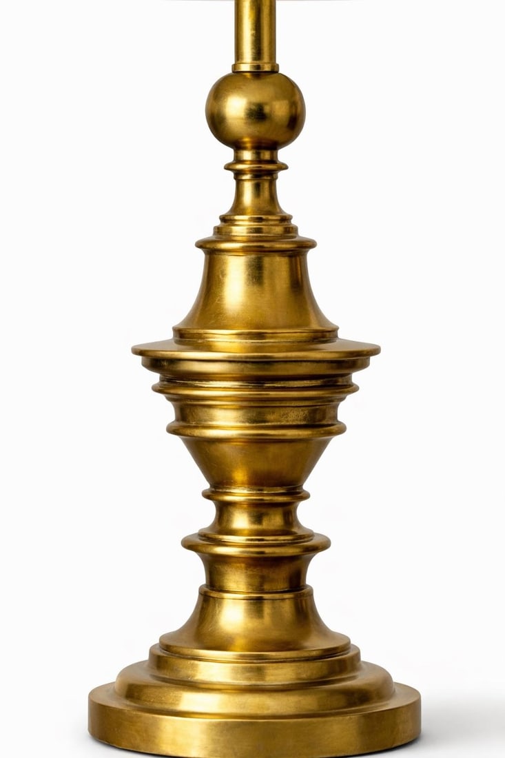 Vintage Solid Brass Table Lamps by Stiffel - a Pair - 4