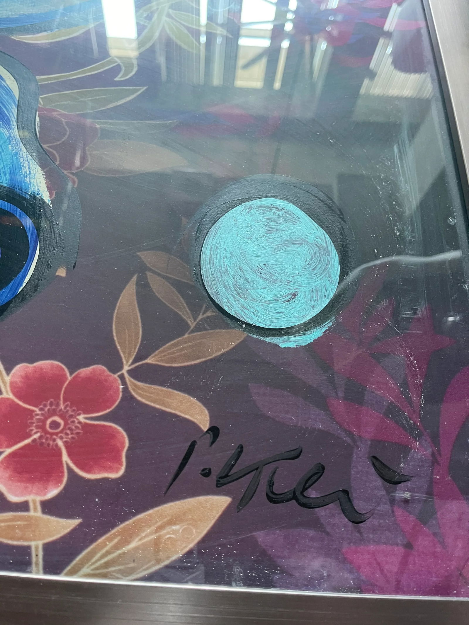 Contemporary Abstract Expressionist Acrylic Painting by Peter Keil, Framed - 3