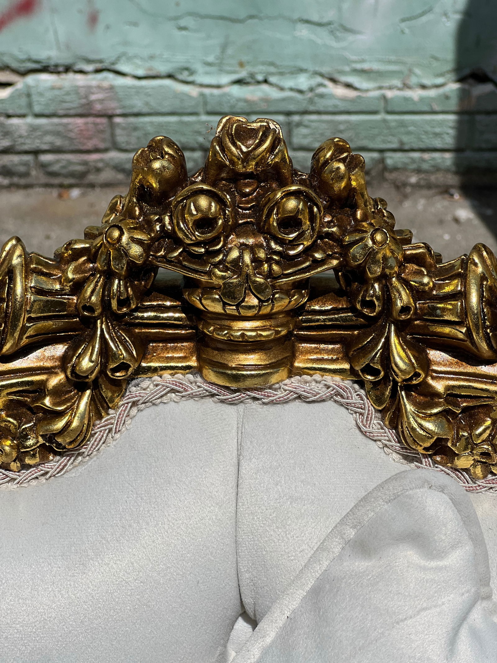 1960s Louis XV 3 Piece Gold Leaf Wood Salon Sofa Set Settee Set - 3