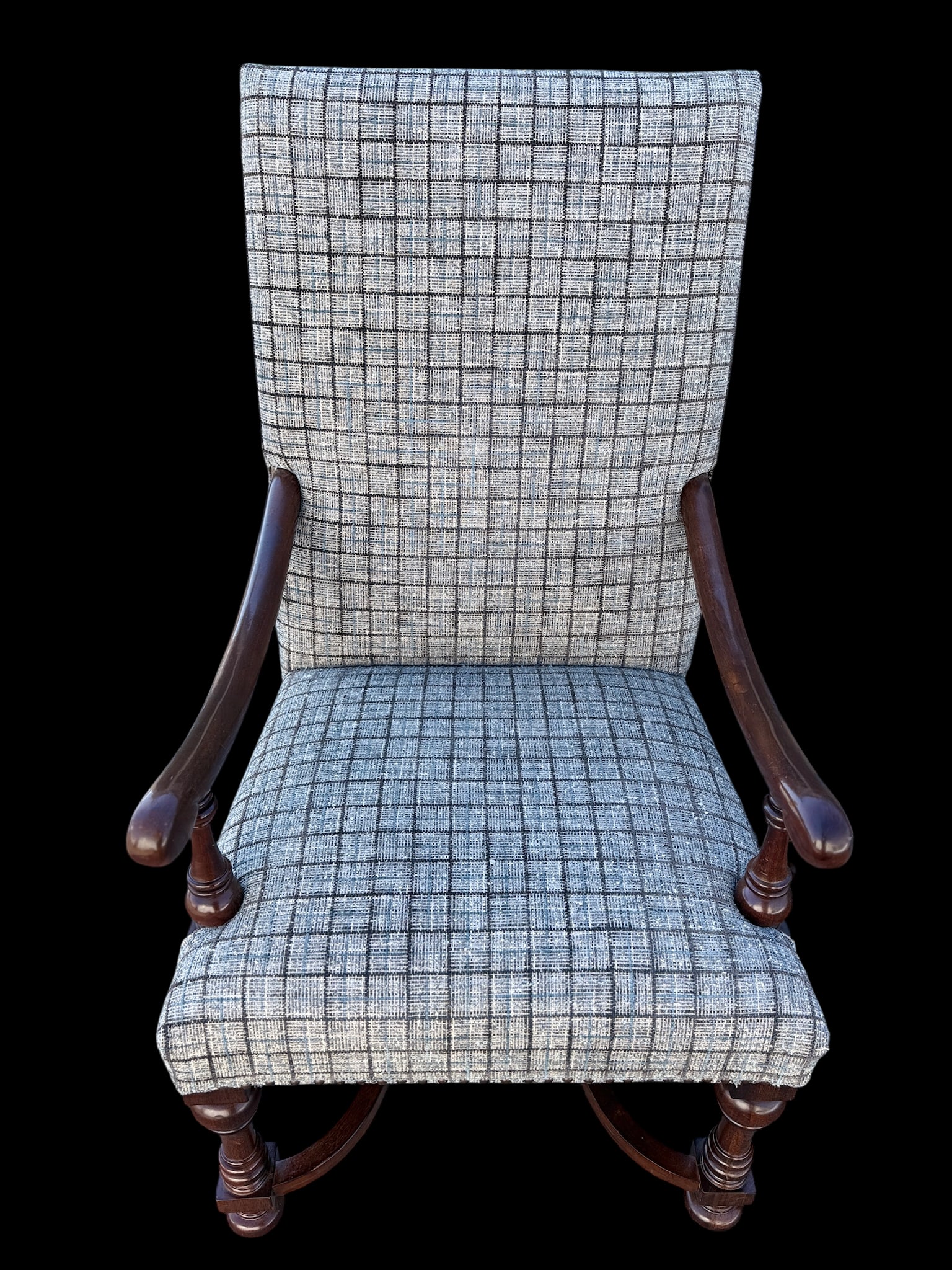 Late 20th Century Bernhardt Tall Back Nailhead Walnut Dining Chairs - Set of 4 - 3