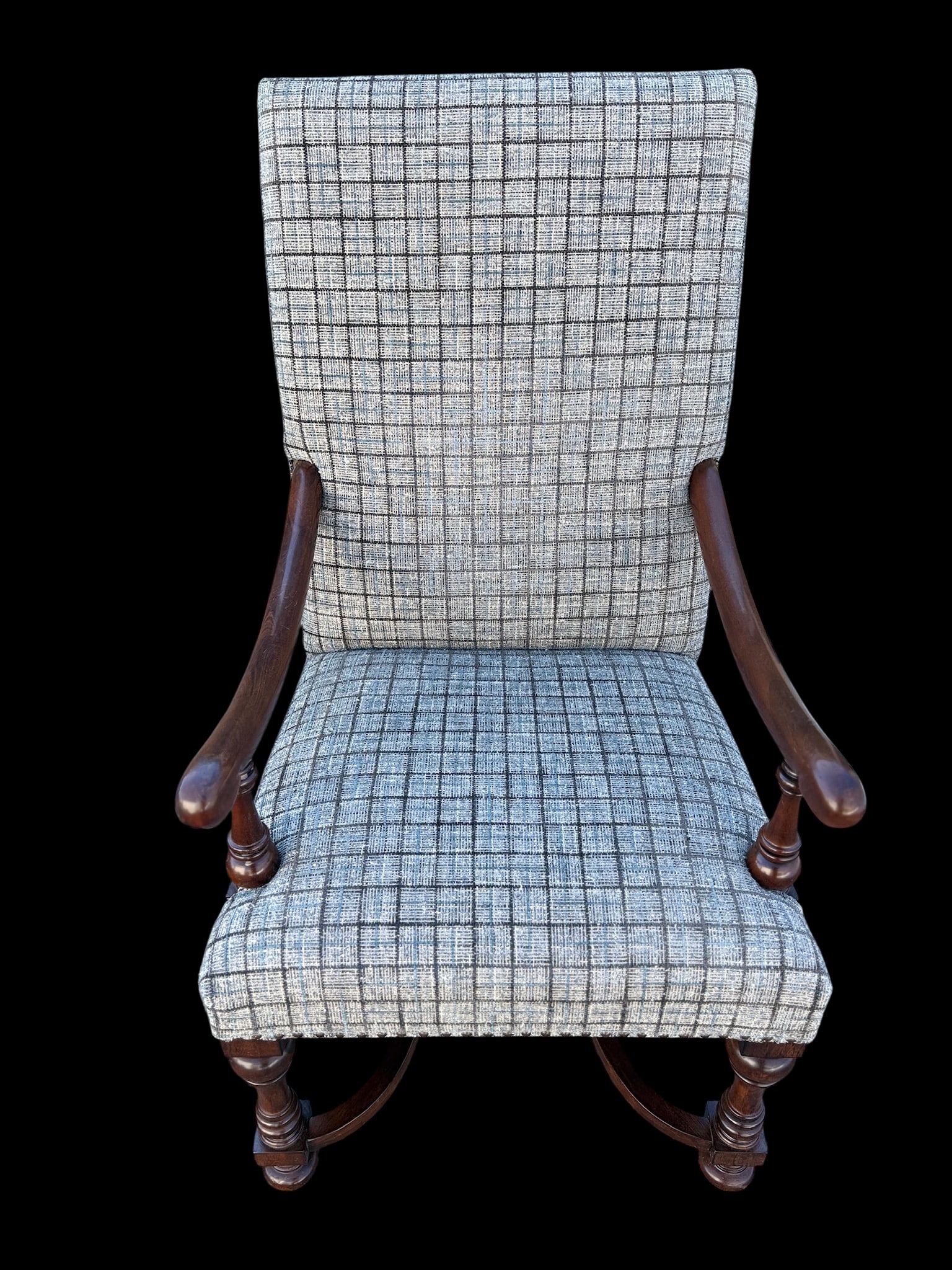 Late 20th Century Bernhardt Tall Back Nailhead Walnut Dining Chairs - Set of 4 - 7