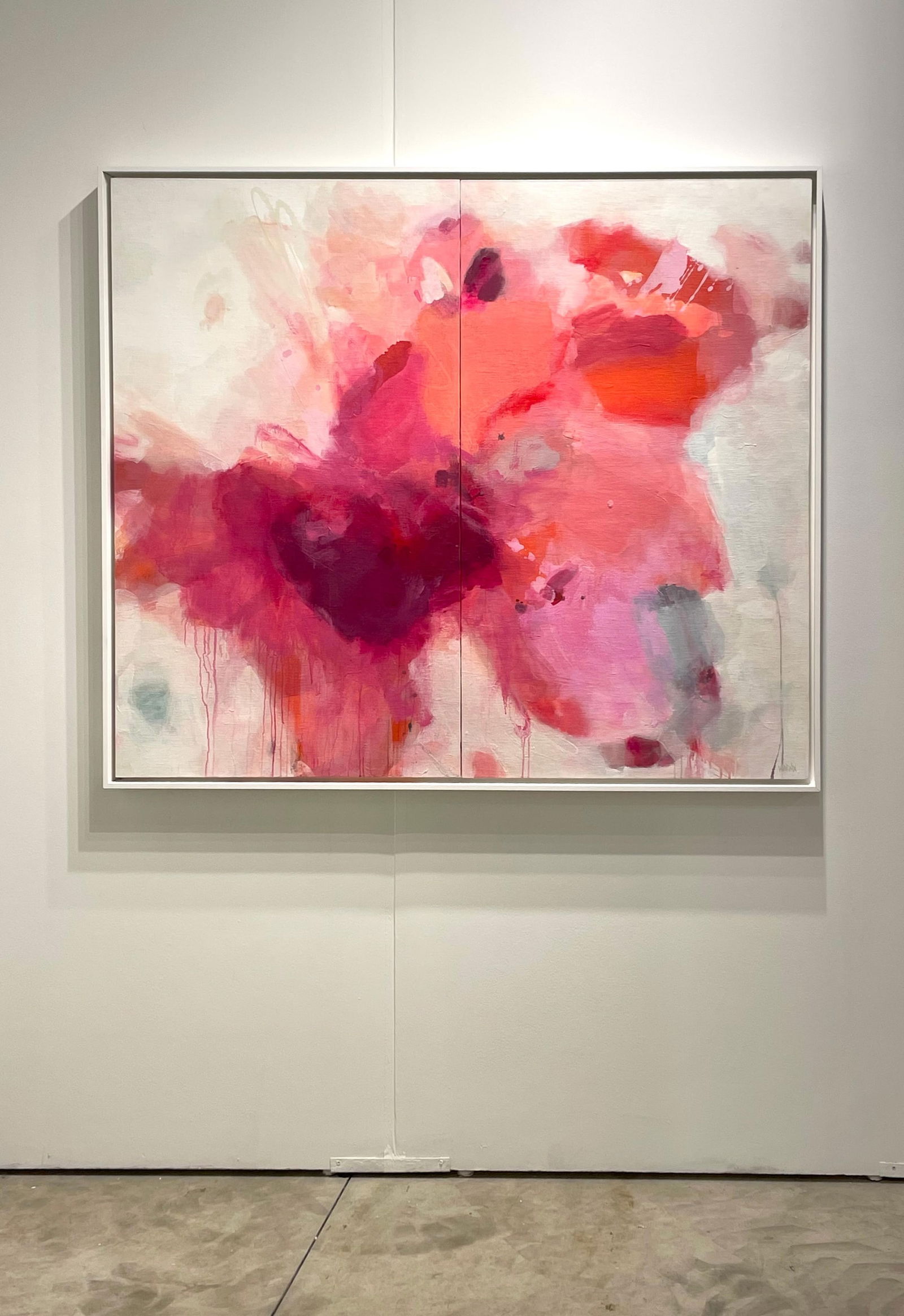 I Feel You Always Contemporary Abstract Painting in Bold Red Tones by Stacey Warnix - 2