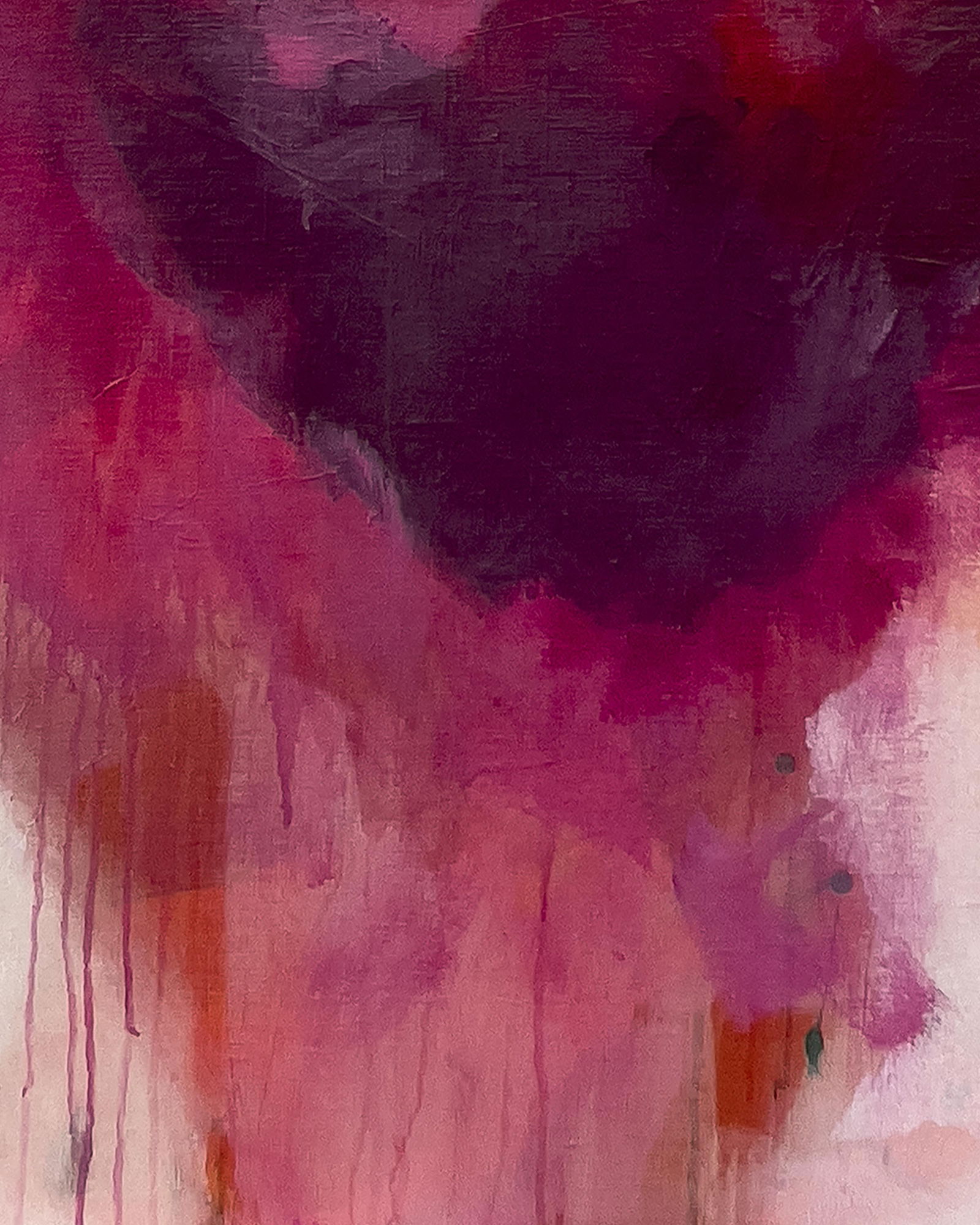 I Feel You Always Contemporary Abstract Painting in Bold Red Tones by Stacey Warnix - 7