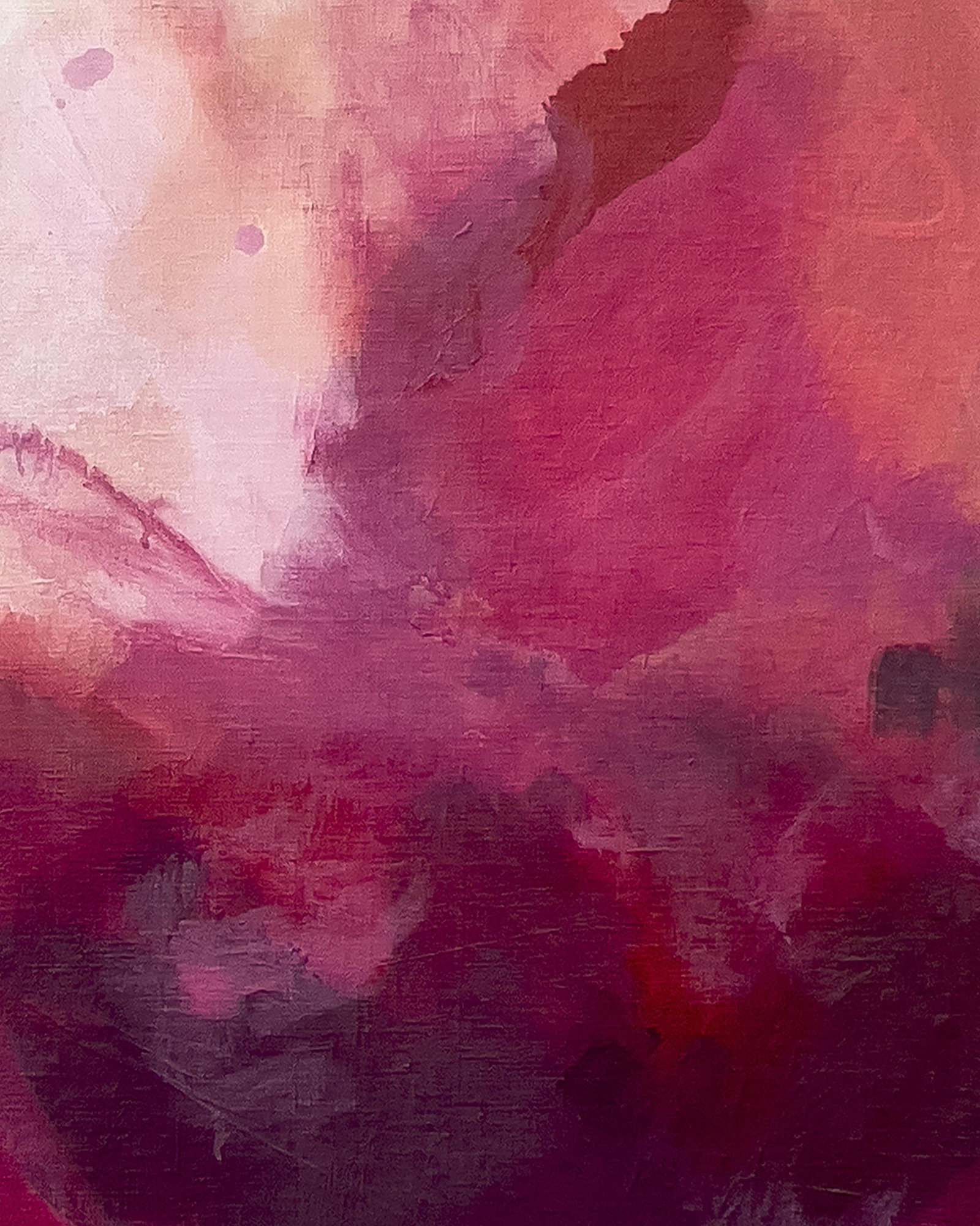 I Feel You Always Contemporary Abstract Painting in Bold Red Tones by Stacey Warnix - 9