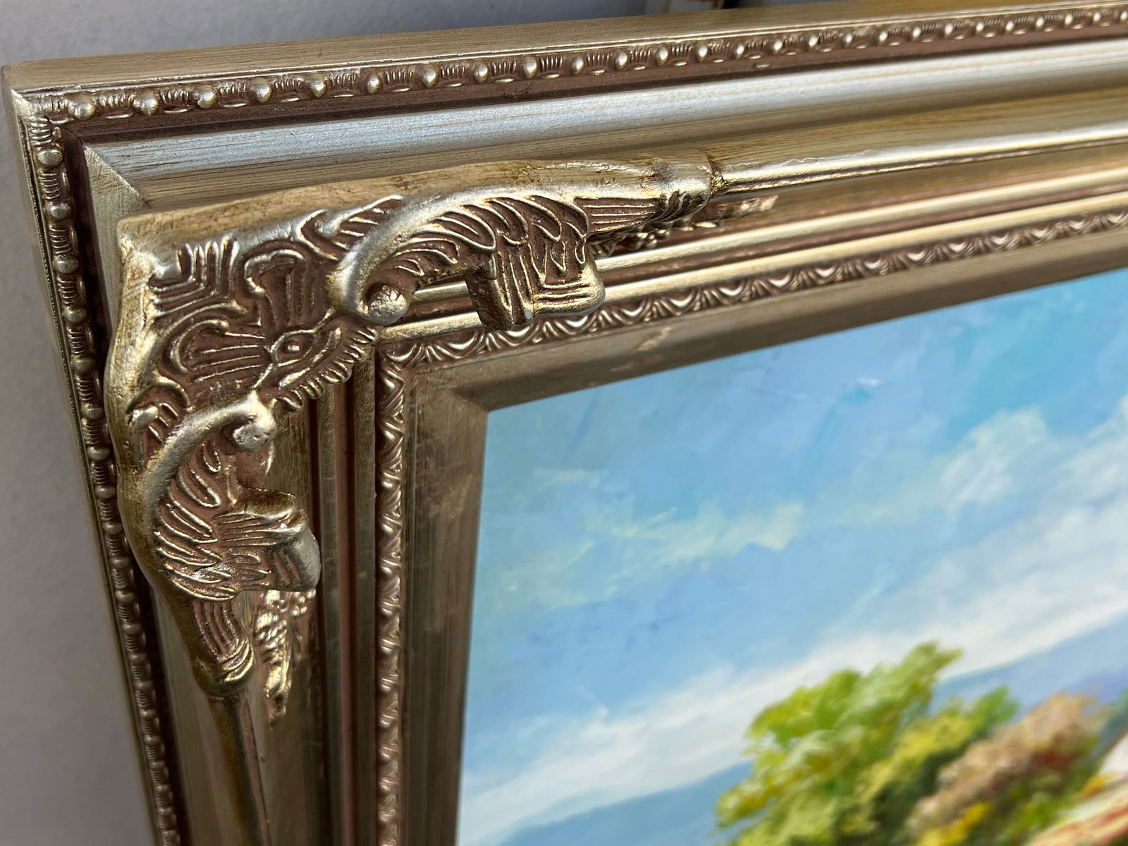 Late 20th Century Large Signed Landscape Painting With Poppy Fields - 2