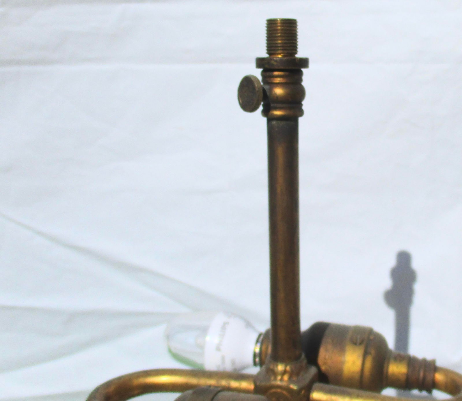 Chinese Ming Bronze Ancestor Figure Mounted as Lamp - 3